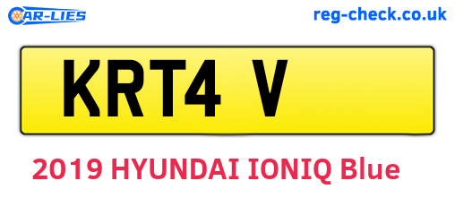 KRT4V are the vehicle registration plates.