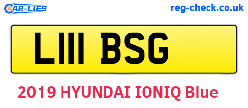 L111BSG are the vehicle registration plates.