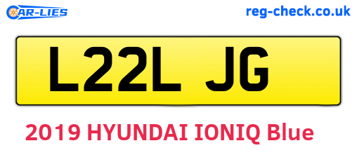 L22LJG are the vehicle registration plates.