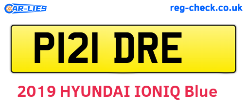 P121DRE are the vehicle registration plates.