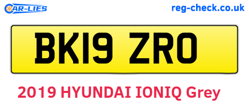 BK19ZRO are the vehicle registration plates.
