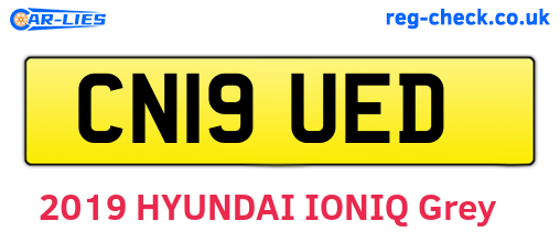 CN19UED are the vehicle registration plates.