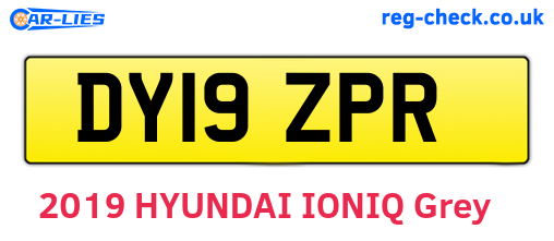 DY19ZPR are the vehicle registration plates.
