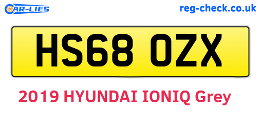 HS68OZX are the vehicle registration plates.