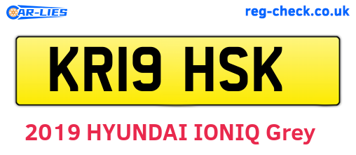 KR19HSK are the vehicle registration plates.