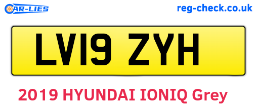 LV19ZYH are the vehicle registration plates.
