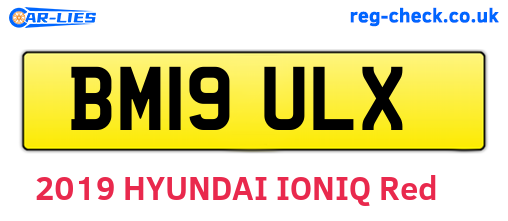 BM19ULX are the vehicle registration plates.