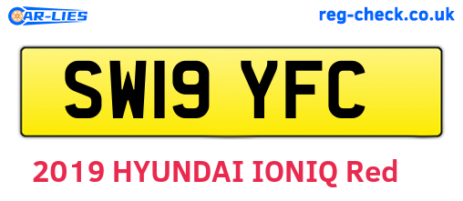 SW19YFC are the vehicle registration plates.