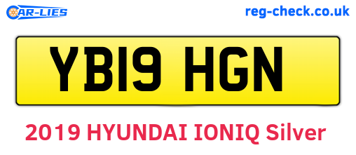 YB19HGN are the vehicle registration plates.
