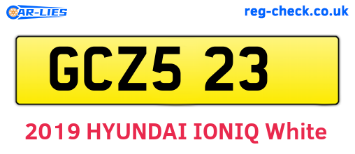 GCZ523 are the vehicle registration plates.