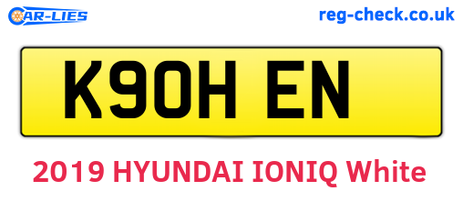 K90HEN are the vehicle registration plates.