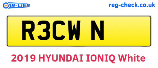 R3CWN are the vehicle registration plates.