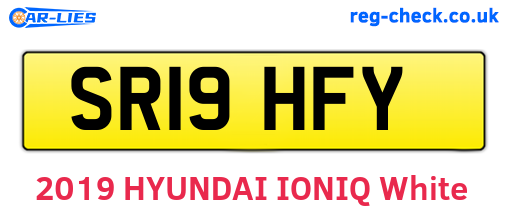 SR19HFY are the vehicle registration plates.