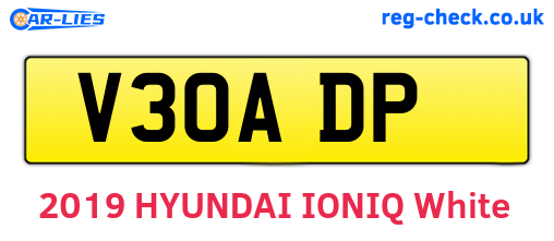 V30ADP are the vehicle registration plates.