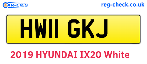 HW11GKJ are the vehicle registration plates.