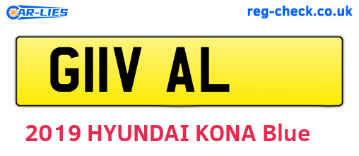 G11VAL are the vehicle registration plates.