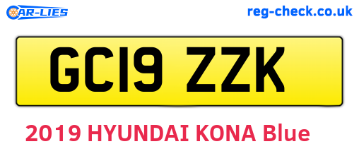 GC19ZZK are the vehicle registration plates.