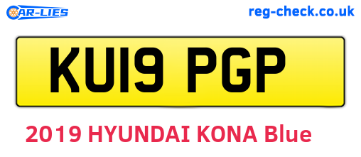 KU19PGP are the vehicle registration plates.