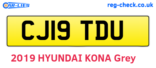 CJ19TDU are the vehicle registration plates.