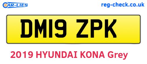 DM19ZPK are the vehicle registration plates.