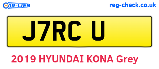 J7RCU are the vehicle registration plates.
