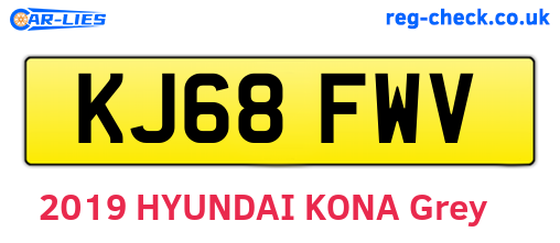 KJ68FWV are the vehicle registration plates.