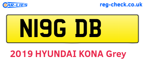N19GDB are the vehicle registration plates.