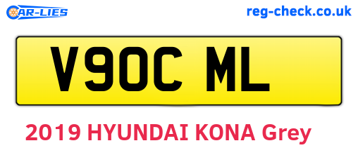 V90CML are the vehicle registration plates.