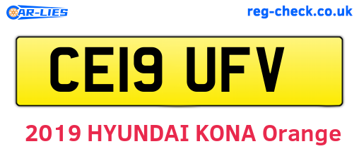 CE19UFV are the vehicle registration plates.