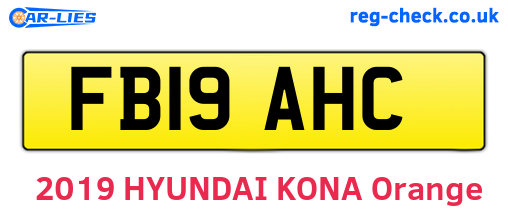 FB19AHC are the vehicle registration plates.