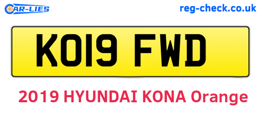KO19FWD are the vehicle registration plates.