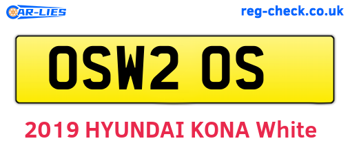 OSW20S are the vehicle registration plates.