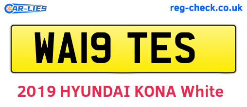 WA19TES are the vehicle registration plates.