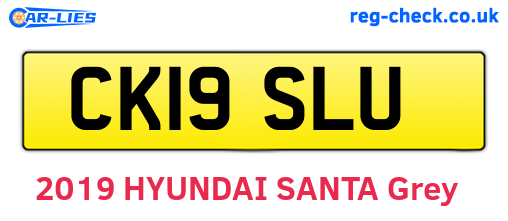 CK19SLU are the vehicle registration plates.