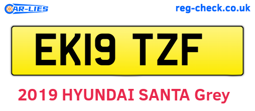 EK19TZF are the vehicle registration plates.