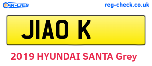 J1AOK are the vehicle registration plates.