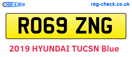 RO69ZNG are the vehicle registration plates.