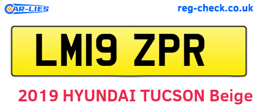 LM19ZPR are the vehicle registration plates.