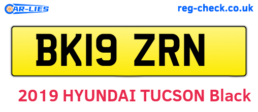 BK19ZRN are the vehicle registration plates.