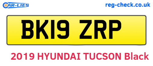 BK19ZRP are the vehicle registration plates.