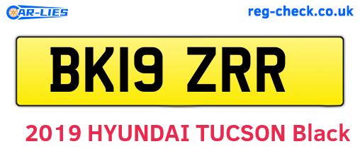 BK19ZRR are the vehicle registration plates.