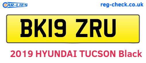 BK19ZRU are the vehicle registration plates.