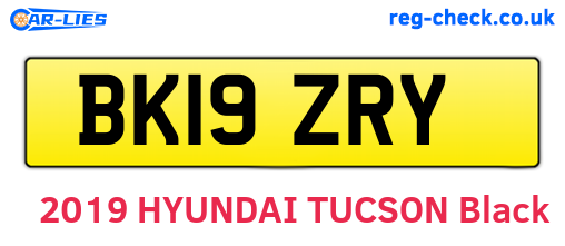 BK19ZRY are the vehicle registration plates.