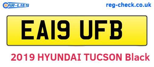 EA19UFB are the vehicle registration plates.