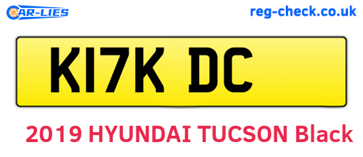 K17KDC are the vehicle registration plates.