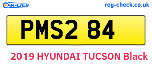 PMS284 are the vehicle registration plates.
