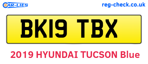BK19TBX are the vehicle registration plates.