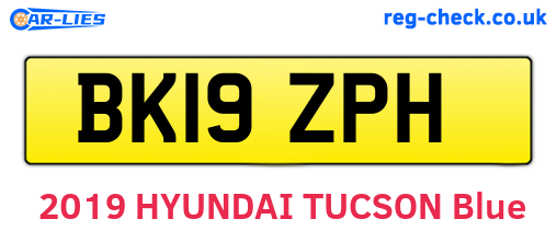 BK19ZPH are the vehicle registration plates.