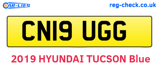CN19UGG are the vehicle registration plates.