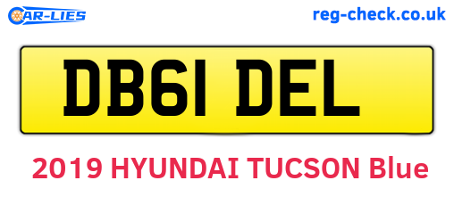 DB61DEL are the vehicle registration plates.